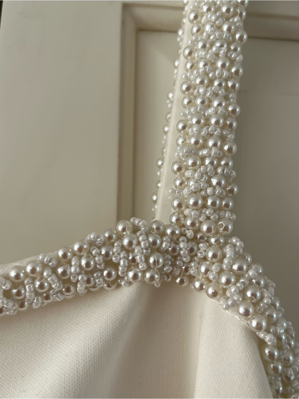 LIKELY Pearl Trim White Sheath Dress Sz 4 - Bridal Shower/Rehearsal/Formal - Picture 7 of 9
